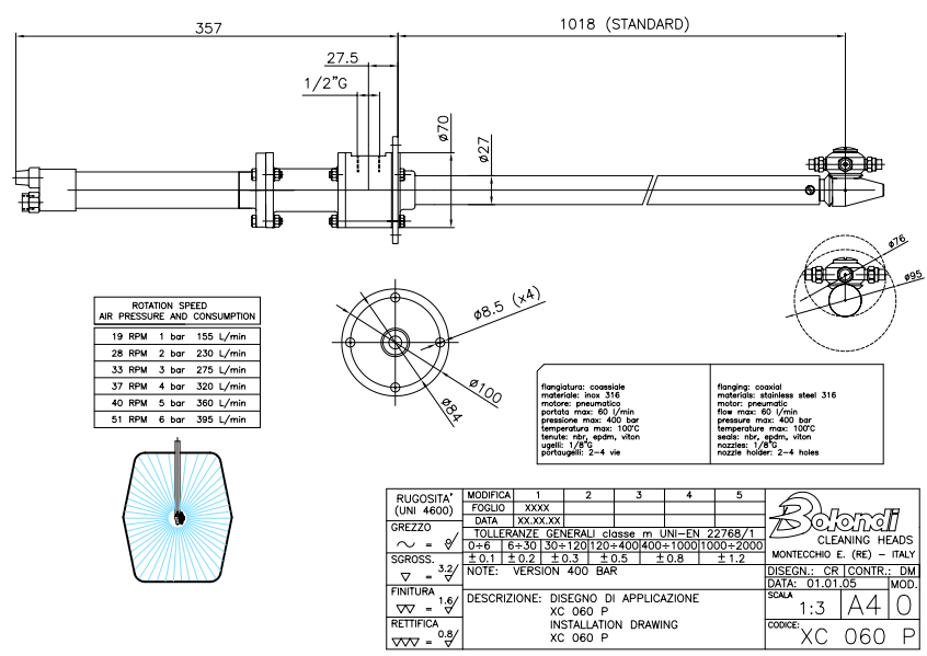 意大利 Bolo<em></em>ndi XC060PPF 型旋转清洁头 意大利 Bolo<em></em>ndi XC060PPF 型旋转清洁头